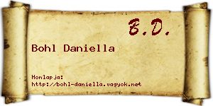 Bohl Daniella névjegykártya